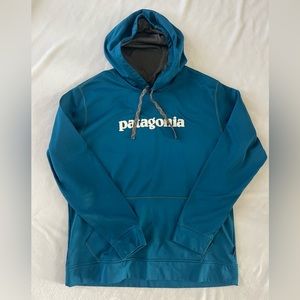 Men’s PATAGONIA hooded sweatshirt blue size XL